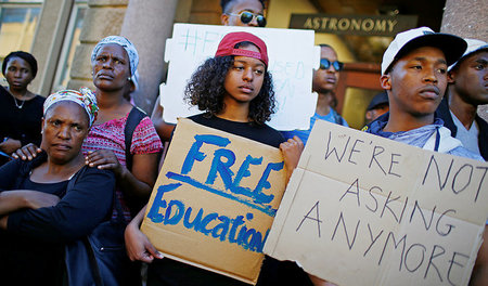 Demonstration gegen Studiengebühren in Kapstadt (3. Oktober)