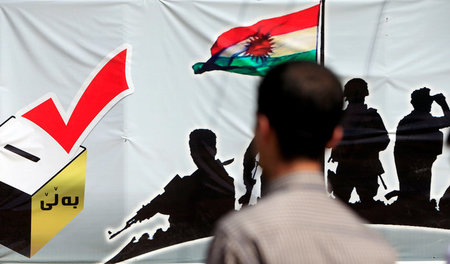 Referendum angepriesen: In Erbil wird allerorts für die Abstimmu...