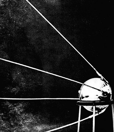 Technologische Pionierleistung: sowjetischer Satellit Sputnik-1 ...