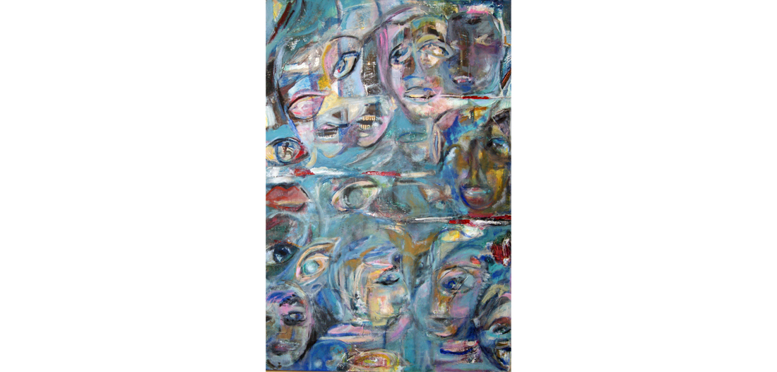 Barbara Bock, Solidarischer Blick über die Grenzen, 62 x 92 cm,