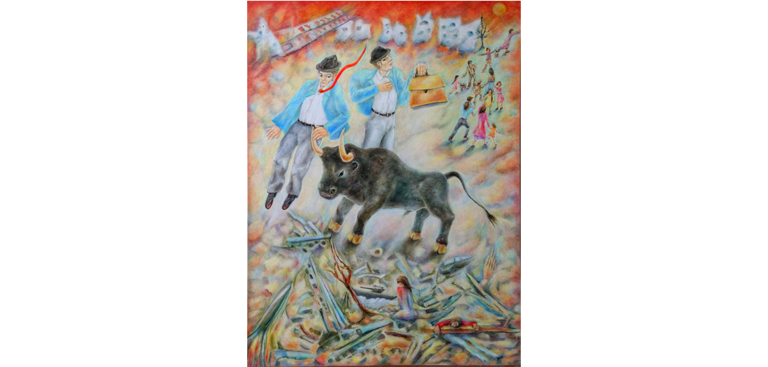 Bärbel Brede, Teltow, Bild 1 von 3 des Triptychon »Human and Ta