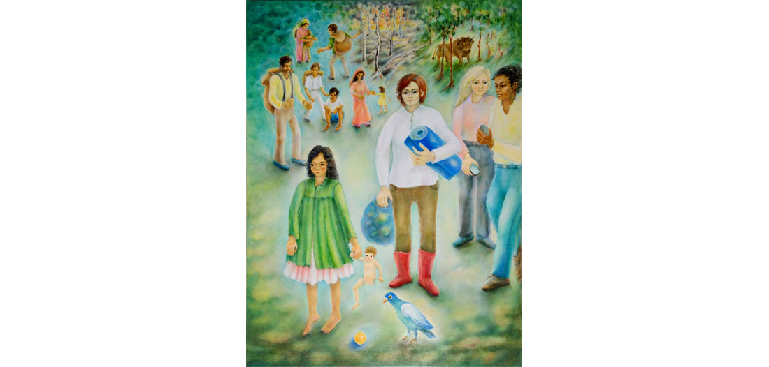 Bärbel Brede, Teltow, Bild 3 von 3 des Triptychon »Human and Tau