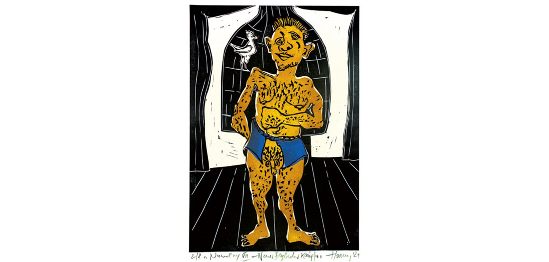 Hartmut Hornung, Ahlbeck, Bild 7 »Nawalnys blaues Höschen« 40 x