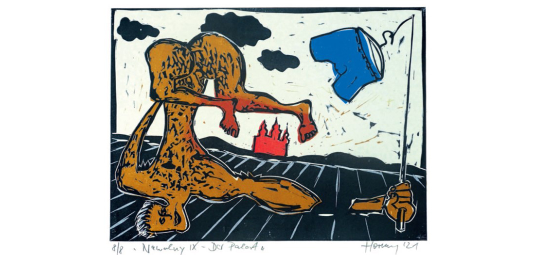 Hartmut Hornung, Ahlbeck, Bild 9 »Nawalnys blaues Höschen« 40 x