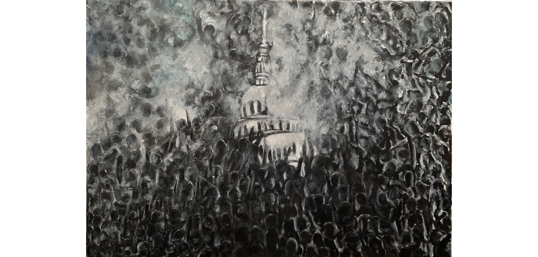 Ahmad MajdAmin, Berlin, Bild 1 »Die Saat geht auf«, 70 x 50 cm,