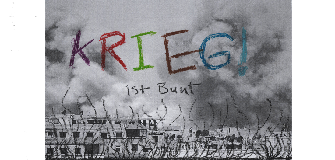 Mohammad Saeed Aldebs, Bild 2 »Krieg ist bunt«, 30 x 21 cm, Bild