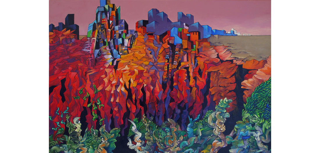 Rudolf Sittner, Cottbus, Bild 1 »Die Schlucht«, 70 x 100 cm, Acr