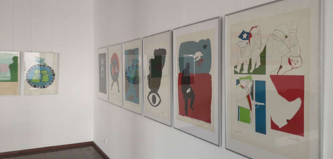 Blick in die Ausstellung »Das Volk hat Kunst mit Allende«(Abb2.)