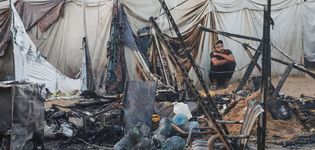 Gazastreifen: Zelte und Patienten in Flammen