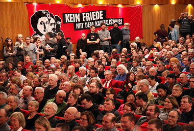 Besucheransturm: Der Urania-Saal am Sonnabend