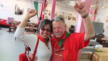 Piero Fortunato &ndash; an seiner Seite Enrica Berti, die mit ih