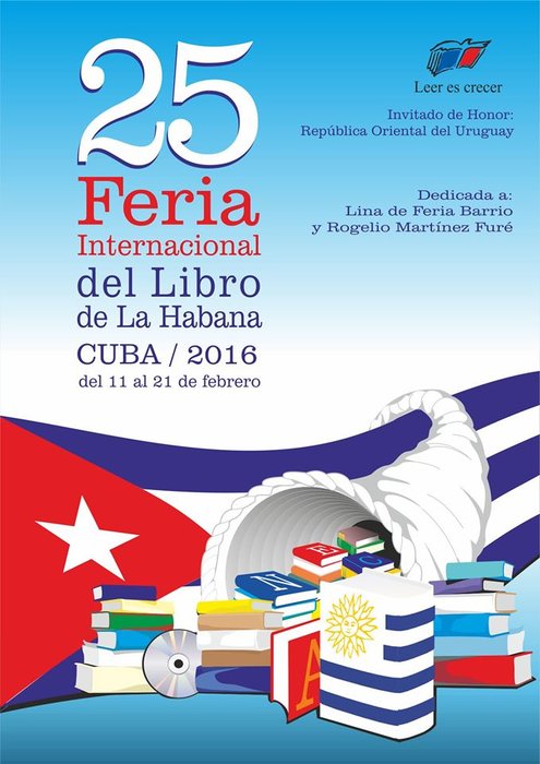 Plakat zur 25. Buchmesse in Havanna