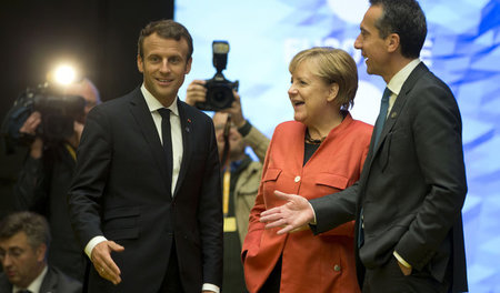 Einer neu, zwei auf Abruf? Emmanuel Macron, Angela Merkel und Ös...