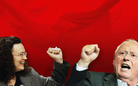 Wandel durch Annäherung: Andrea Nahles und Oskar Lafontaine woll...