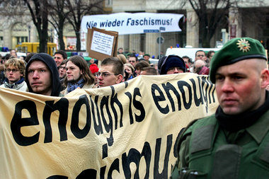 Protest gegen Rassismus in Magdeburg. 15. Januar 2005 Protest gegen Rassismus in Magdeburg. 15. Januar 2005
