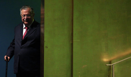 Der ehemalige irakische Präsident Dschalal Talabani am 23. Septe...