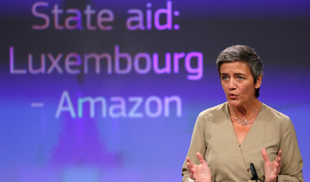 Fordert von Amazon Geld zurück: EU-Wettbewerbskommissarin Margre...