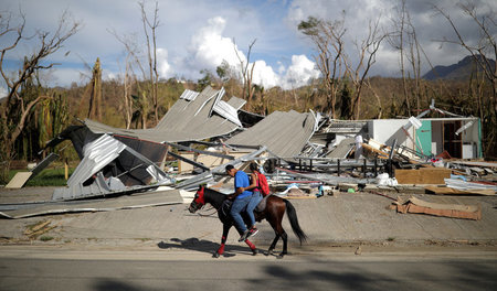 Jayuya auf Puerto Rico nach dem Durchzug des Hurrikans »Maria«