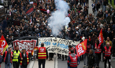 Streikdemonstration am Dienstag im französischen Nantes