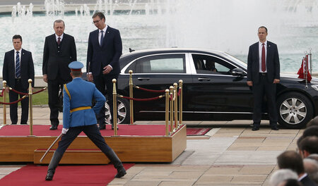 Angetreten zum Staatsbesuch: Der türkische Präsident Recep Tayyi...