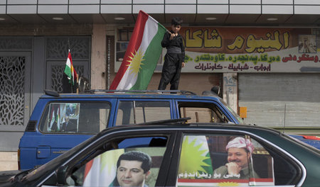 Kampagne für das kurdische Unabhängigkeitsreferendum am 25. Sept...