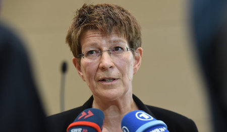 Gabriele Heinecke, hier als Anwältin der Nebenklage im Prozess u...