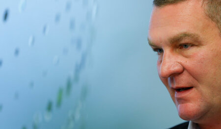 Als er noch Kandidat war: László Botka während eines Interviews ...