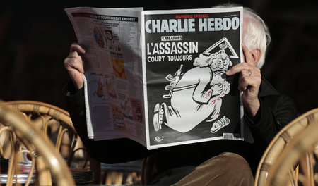 Am Tag nach dem Attentat auf die Charlie-Hebdo-Redaktion wurde b...