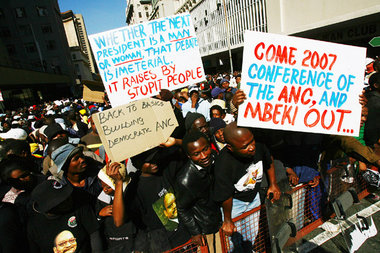 Am Montag vor dem Gericht in Johannesburg