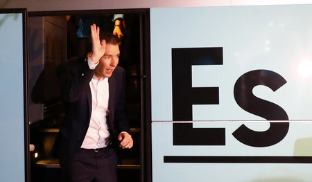 Der amtierende Außenminister Sebastian Kurz setzte in seinem Wah...