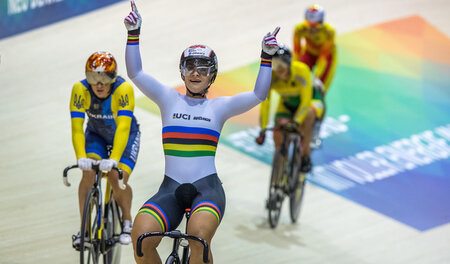 Klasse für sich: Kristina Vogel im Keirin-Rennen Klasse für sich: Kristina Vogel im Keirin-Rennen