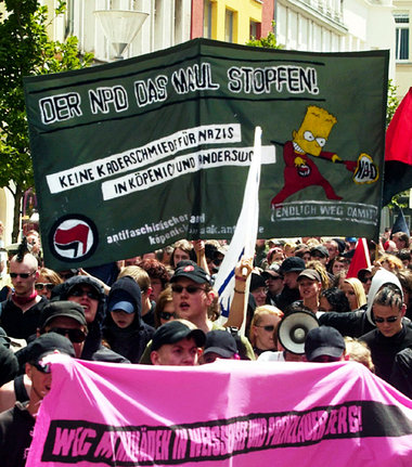 Antifaschisten in Aktion