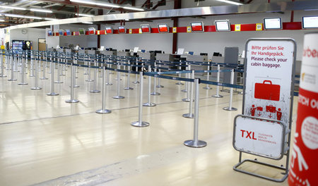 Aus und vorbei: Die Check-in-Schalter von Air Berlin am Flughafe...