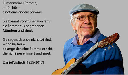 Der Blick geht zum Horizont: Daniel Viglietti beim Konzert auf d... Der Blick geht zum Horizont: Daniel Viglietti beim Konzert auf d...