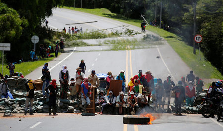 Protestblockade der »Panamericana« durch Einwohnern der Region n...