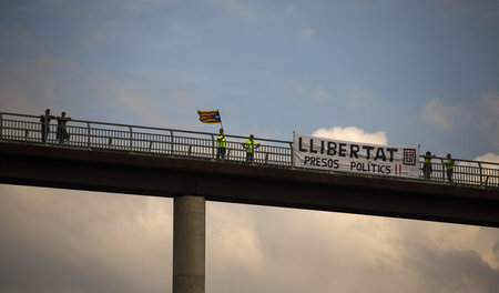 Freilassung gefordert: Protest gegen die Inhaftierung von katala...