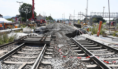 Infrastruktur in Deutschland: Bahngleise in Rastatt (25. August)
