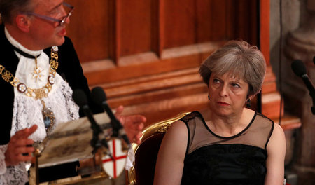 Die britische Premierministerin Theresa May am Montag in London