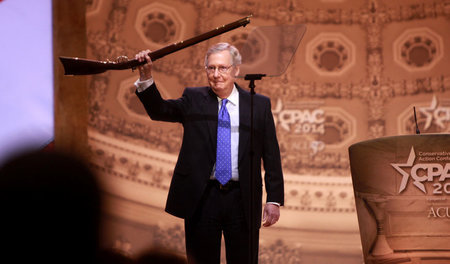 Ziemlich rechts. Mitch McConnell, hier auf der Conservative Poli...