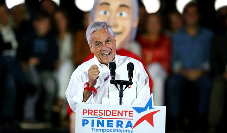 Siegesgewiss: Sebastián Piñera will in das höchste Staatsamt Chi... Siegesgewiss: Sebastián Piñera will in das höchste Staatsamt Chi...