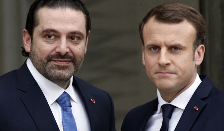 Ein gebrochener Mann: Libanons Premierminister Hariri am Samstag...