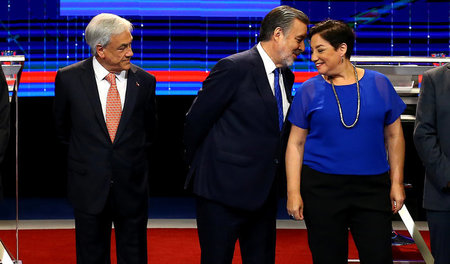 Sebastián Piñera (auf dem Foto links) oder Alejandro Guillier (M... Sebastián Piñera (auf dem Foto links) oder Alejandro Guillier (M...