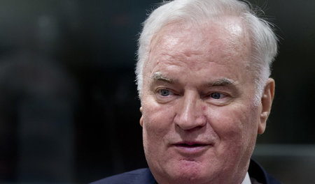 Ratko Mladic am Mittwoch in Den Haag