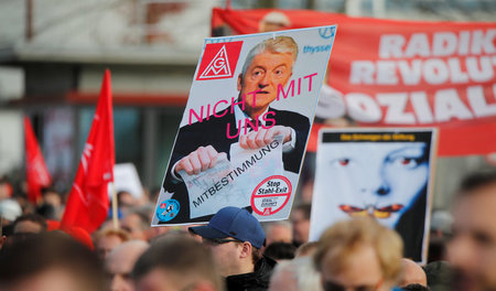 Protest von Thyssen-Krupp-Beschäftigten (Andernach, 23. November...