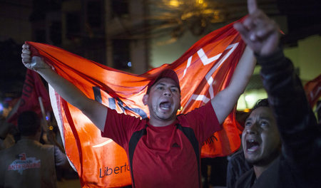 Linke jubeln in Tegucigalpa: Am Montag feiern in der honduranisc...