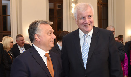 Der ungarische Regierungschef Viktor Orban und der bayerische Mi... Der ungarische Regierungschef Viktor Orban und der bayerische Mi...