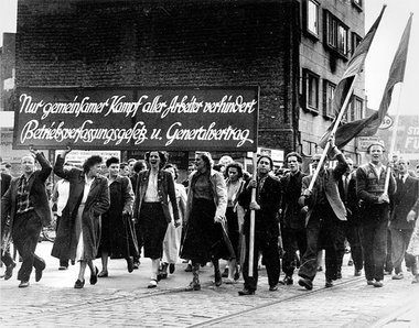 DGB-Demonstration gegen das Betriebsverfassungsgesetz, Düsseldor...
