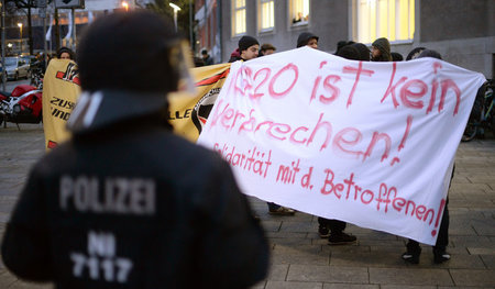 Protest gegen die Razzien am Dienstag in Göttingen