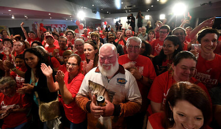 Wahlparty von Labor am 25. November in Brisbane