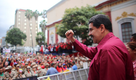 Beliebter Präsident: Nicolás Maduro wird von seinen Anhängern in... Beliebter Präsident: Nicolás Maduro wird von seinen Anhängern in...